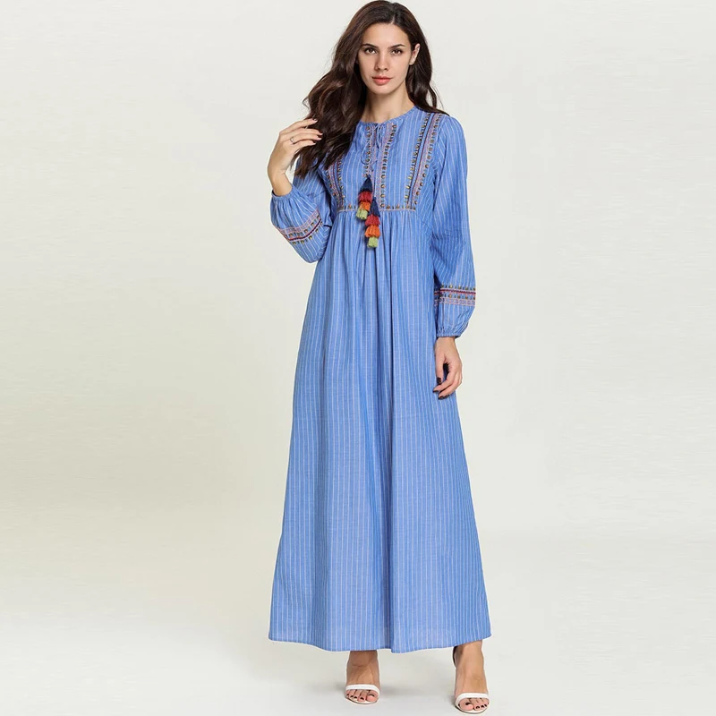 мусульманские платья Дубай Турции исламский хиджаб платье восточный женский халат для Для женщин Рамадан джилбаба