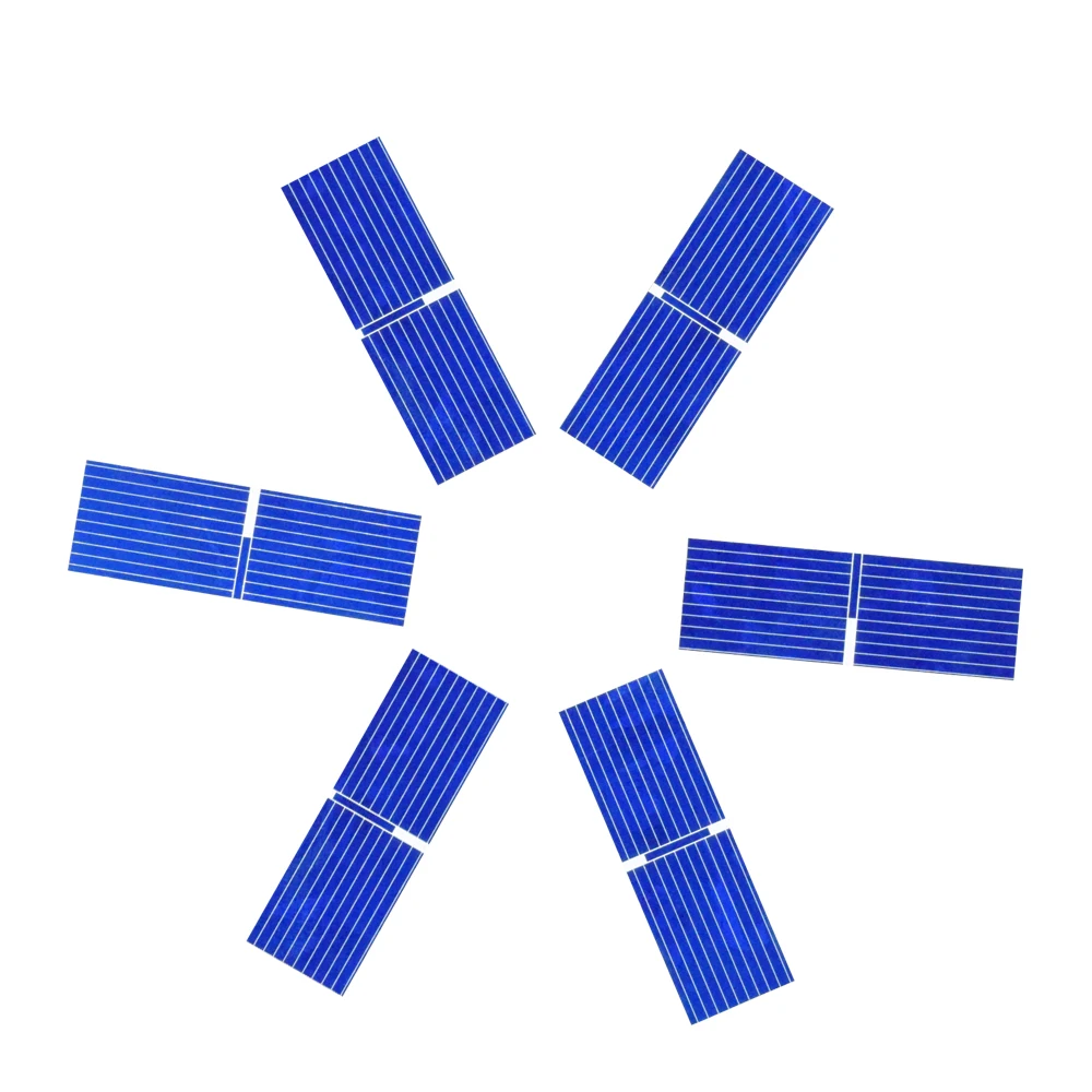 

XINGPUGUANG 100 Pcs 0.5V Effciency Grade A 52*18MM Photovoltaic Polycrystalline Silicon Solar Cell For Solar Panel cells 330 MA
