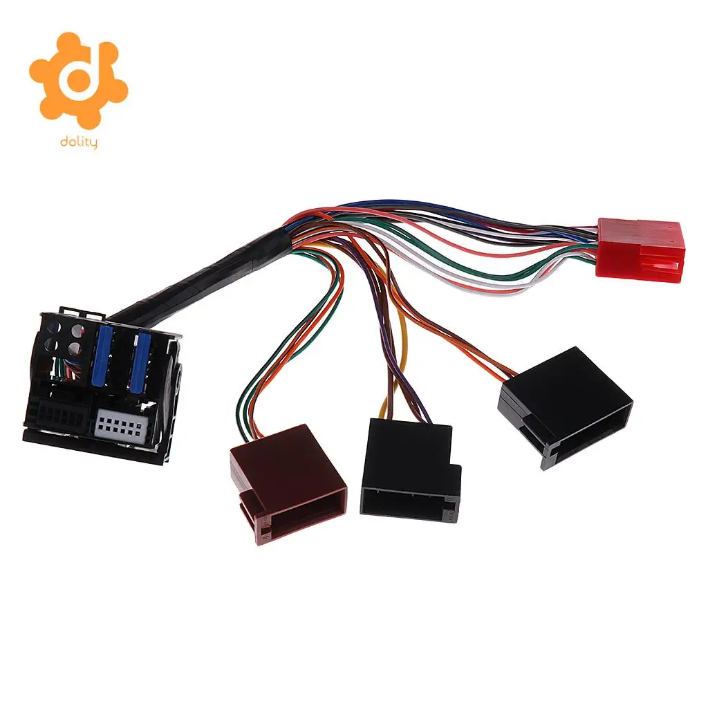 Car Audio Adapter Mini ISO Wire Harness Cable for Volkswagen Audi Navigation