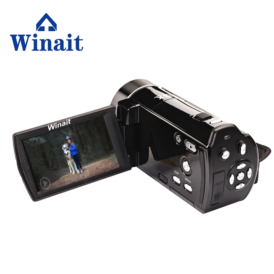 

Winait 2017 hot sale HDV-V7 digital video camera with 270 degree rotation screen 16X digital zoom Face capture