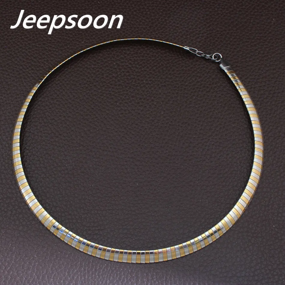 8mm Stainless Steel Jewelry Fashion Romantic Plated gold color Torques Necklaces For women women jewelry