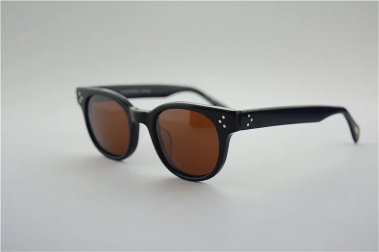 Высокое качество, Винтажные Солнцезащитные очки, мужские, поляризационные, для улицы, для рыбалки, забавные очки, OV5236, солнечные очки в черной оправе, женские, Oculos De Sol - Цвет линз: black vs brown