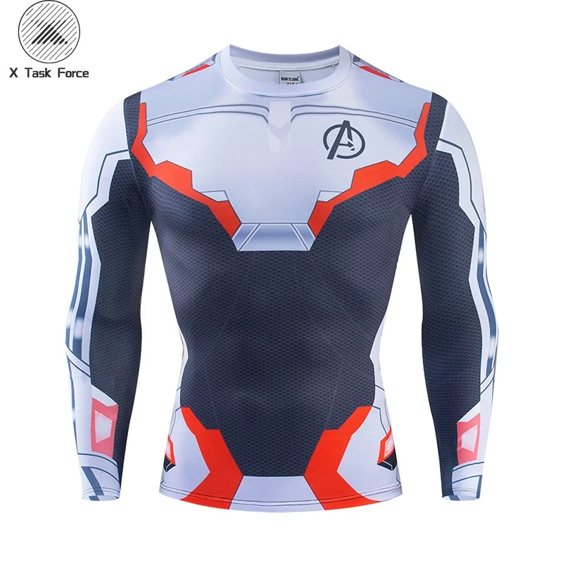 Avengers Endgame Quantum Realm Cosplay 3D Printed T-shirts Unisex Compression Fitness Quick Dry T shirts Summer Superhero Tees