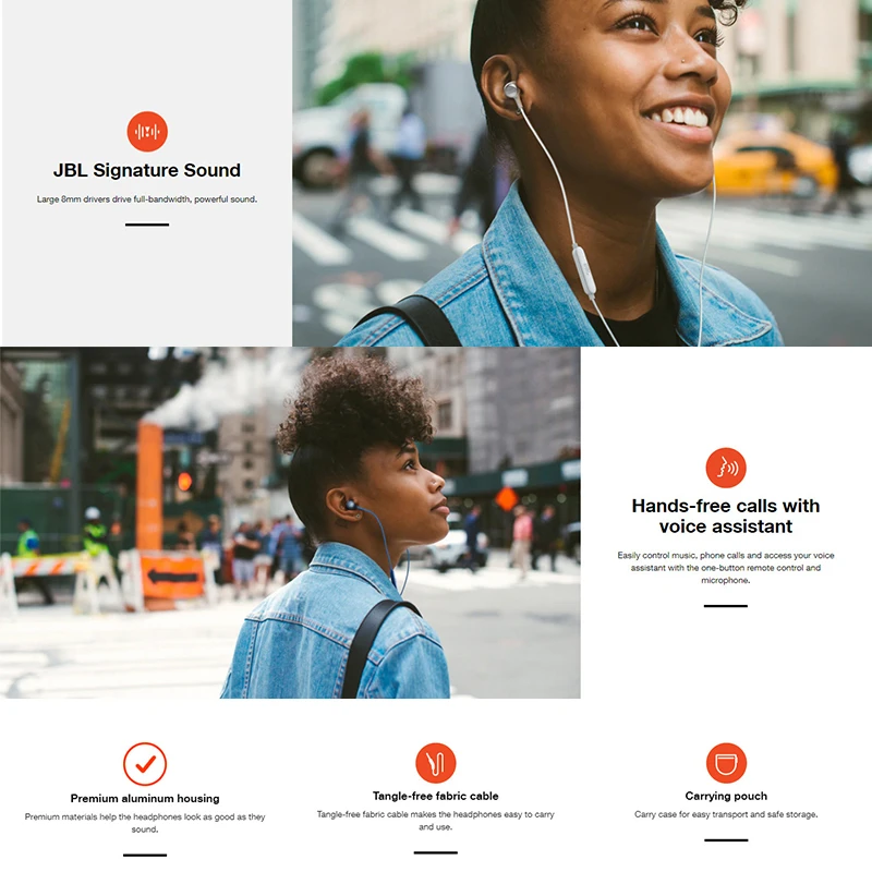 JBL Live 100 наушники вкладыши 3 5 мм разъем с микрофоном гарнитура громкой связи 8