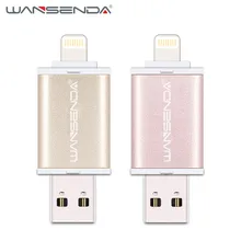Original Wansenda-i400 usb OTG usb flash drive usb 2.0 pen drive 16gb 32gb 64gb usb stick flash drive Pendrive for iPhone/iPad