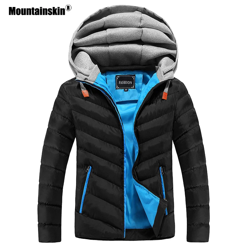 Mousainskin 4XL зимние парки мужские куртки повседневные пальто с капюшоном мужская верхняя одежда толстая хлопковая куртка мужская брендовая одежда SA152