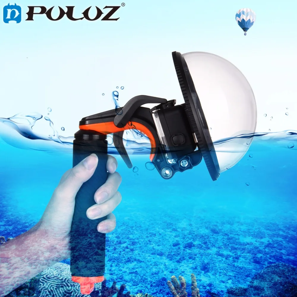 

PULUZ For GoPro Accessories Shutter Stabilizer Section Pistol Trigger Floating Hand Grip Tripod +Dome Port Cover For GoPro Hero5