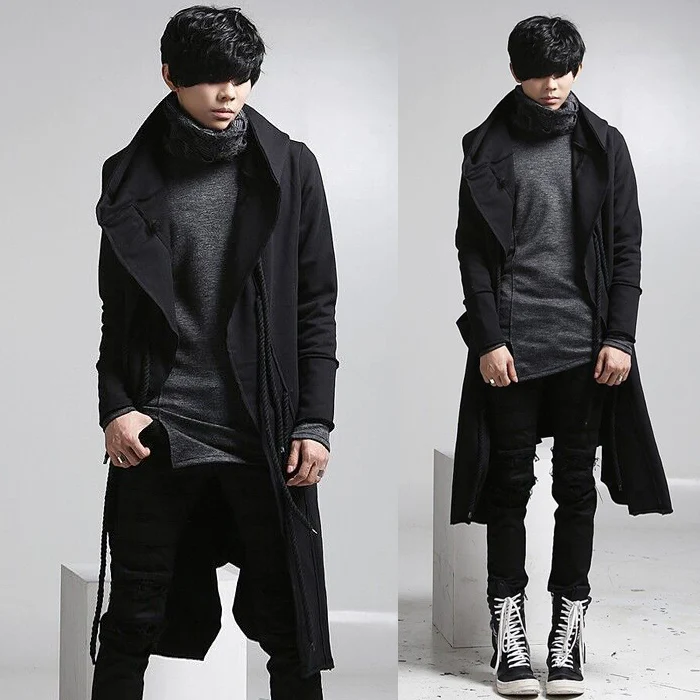 font b 2017 b font font b Male b font velvet with a hood trench