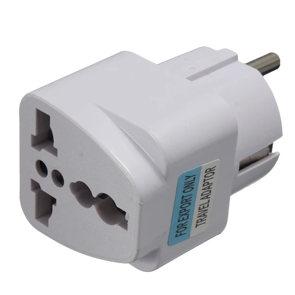 Universal US/UK/AU To EU AC Power Adapter 2 Pins Travel Converter Adapter Charger Plug