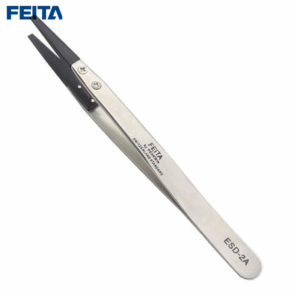 FEITA 8 шт. ESD нержавеющая сталь сменные наконечники пинцет антистатический