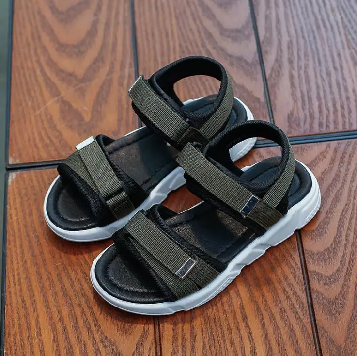 

2019 Children Beach Sandals Summer New Kids Sandals Wear Baby Casual Flat Shoes Top Boys Shoes Size 26-36