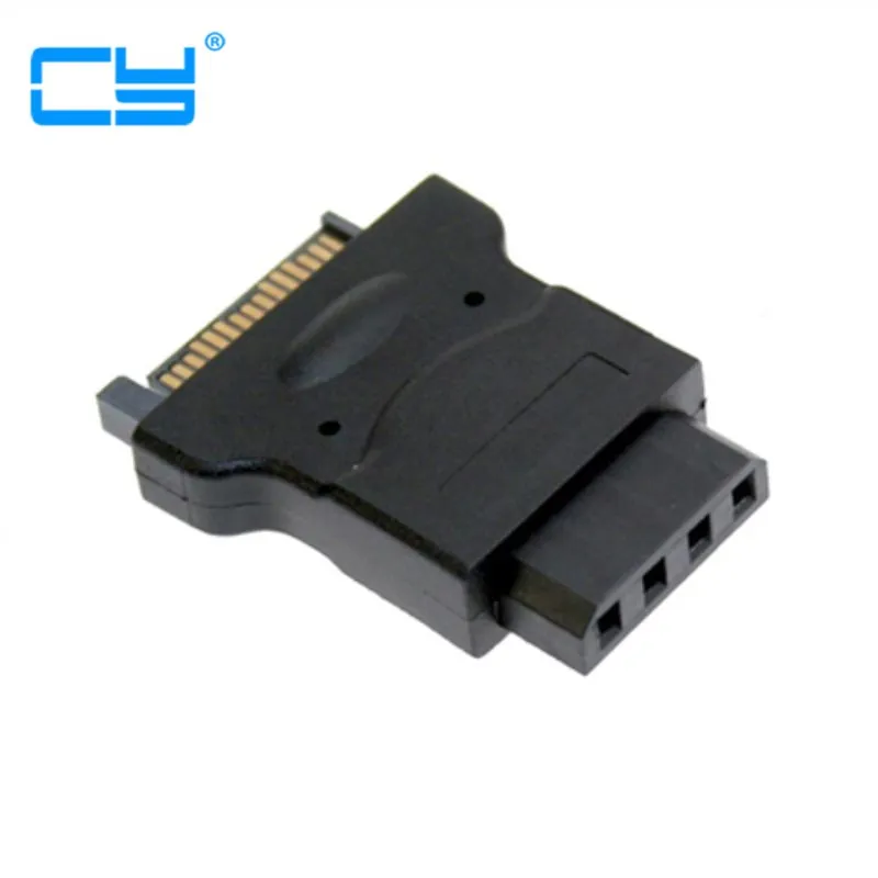

15Pin SATA Male Power Cable to Molex 4-pin IDE Hard Disk Drive Power Adapter