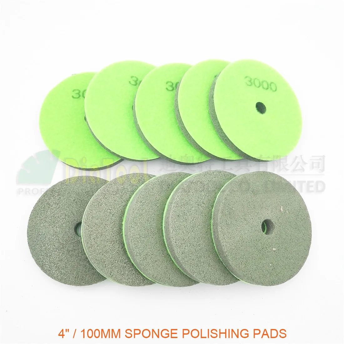 diatool 10pcs 100mm diamond sponge polishing pads for soft stone marble artificial stone terrazzo floor grit 10000 dia 4inch DIATOOL 10pcs 4