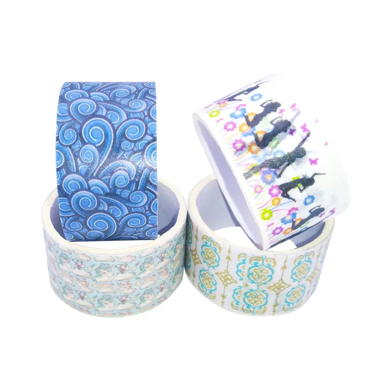 

6 style Primary color and pattern paper tape creative DIY Japanese handbook photo frame cover background tape school Stationery