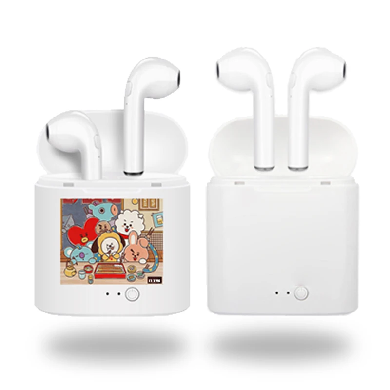 

I7s TWS Wireless Bluetooth Earphone Stereo Headset with Charging Box for KPOP TATA Chimmy RJ COOKY All Bluetooth Phones Earphone
