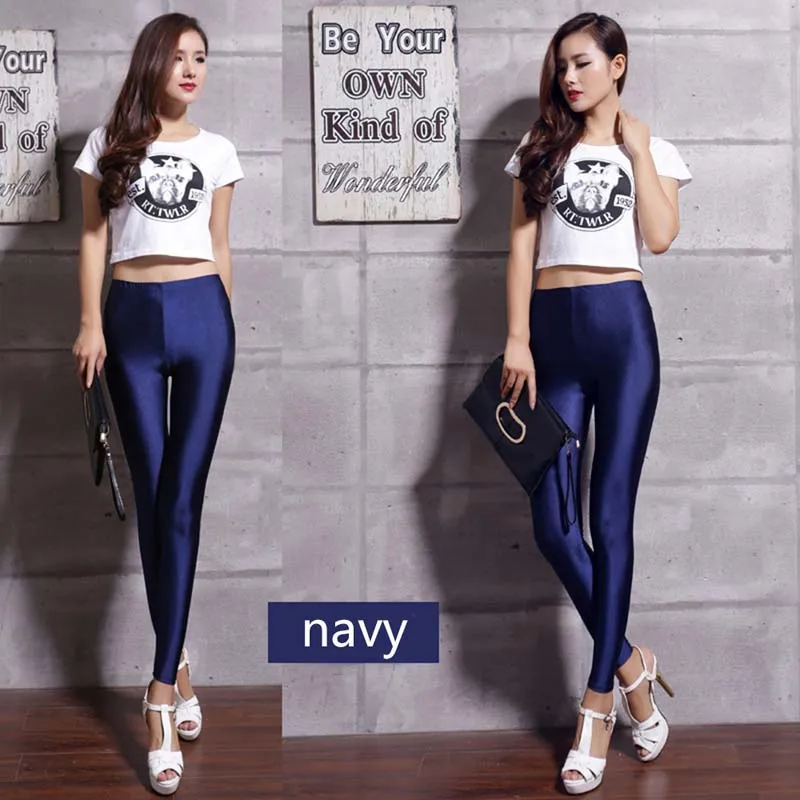 Hot Sale 2019 Leggings Women Fluorescent Shiny Pant Leggings Woman Large Size Spandex Shinny Elasticity Casual Trousers for Girl Hot Sale 2019 Leggings Women Fluorescent Shiny Pant Leggings Woman Large Size Spandex Shinny Elasticity Casual Trousers for Girl