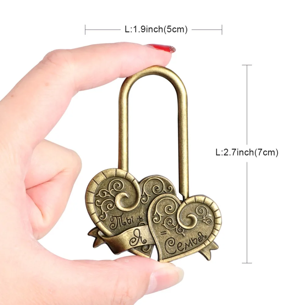 OurWarm Рустикальные свадебные двойные сердечные любовные замки ключи свадьба помолвка сувениры украшение ты+ я = семья