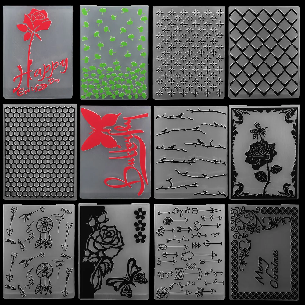 

Plastic Embossing Stencils Folder Template Molds Scrapbooking Paper Crafts Cards Decor DIY Crafts