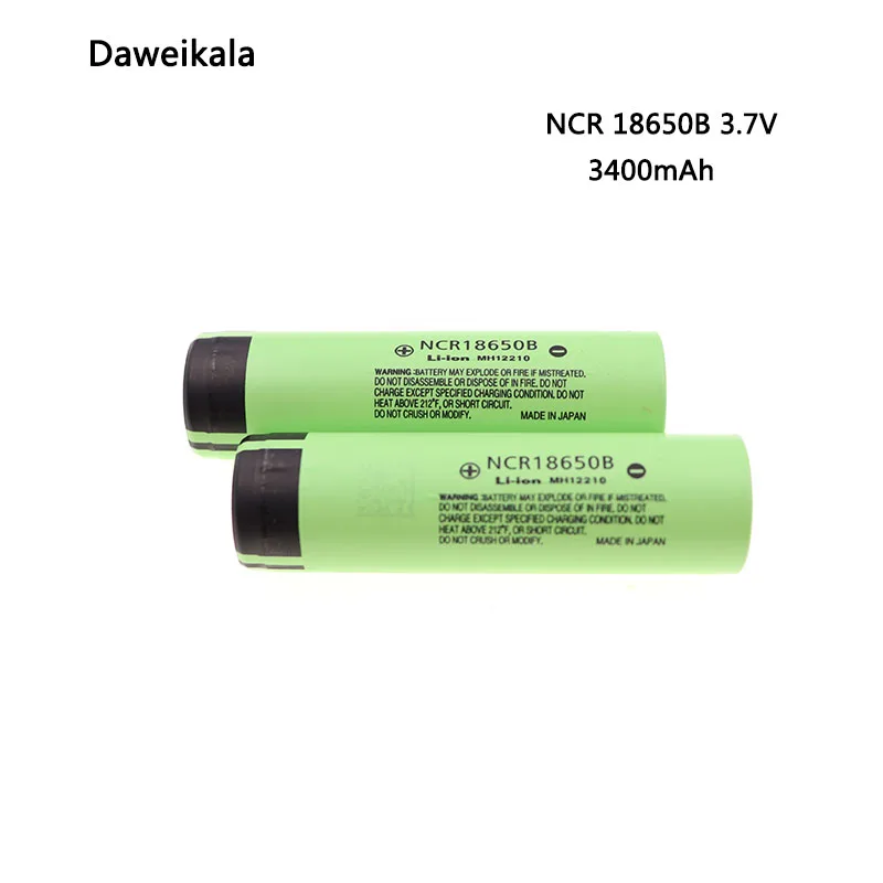 

Daweikala For Original Japan imports 18650 battery NCR18650B 3.7V 3400mAh battery Rechargeable Li-ion 3.7v battery+Free shipping