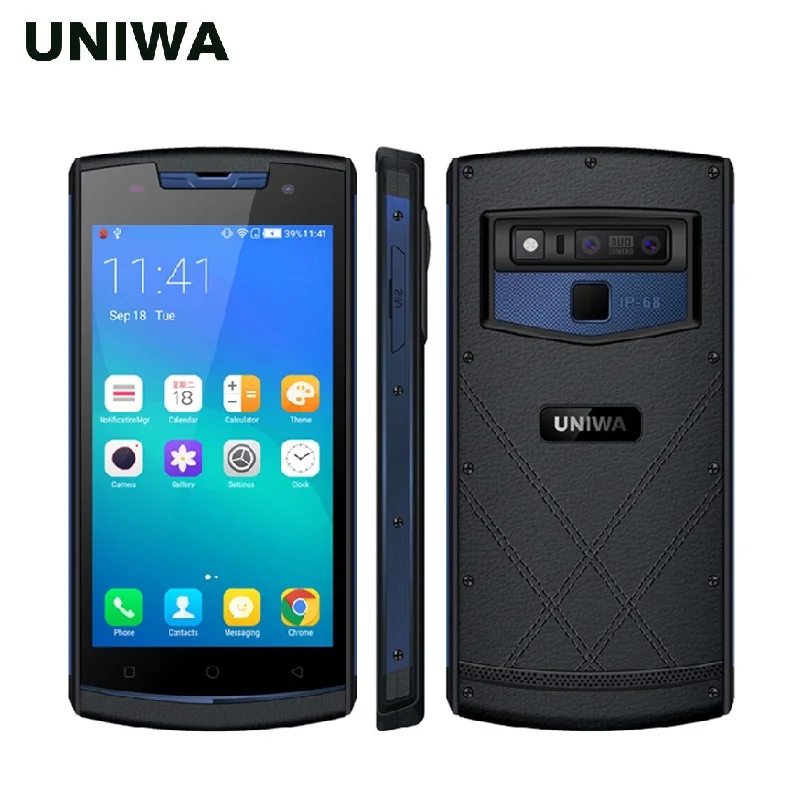 UNIWA M10 мобильного телефона IP68 Водонепроницаемый смартфон роскошный двойной Камера разблокирован 4G LTE Dual SIM 4 ядра 2G + 16G мобильный телефон Android