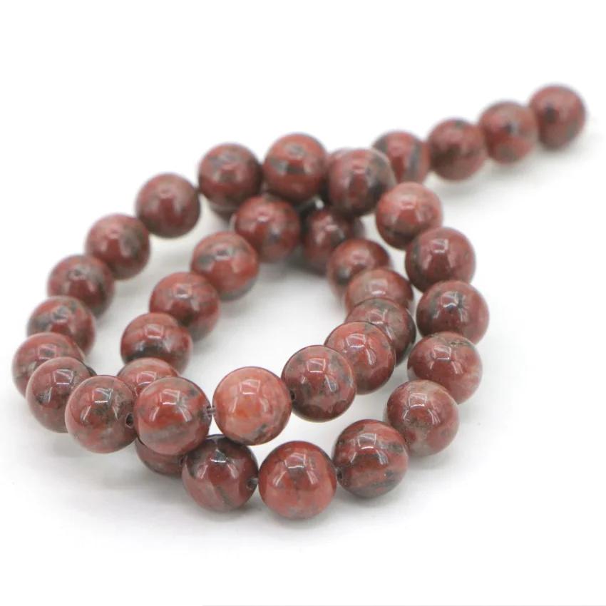 Dark Red Bloodstone Jasper Loose Beads (10)