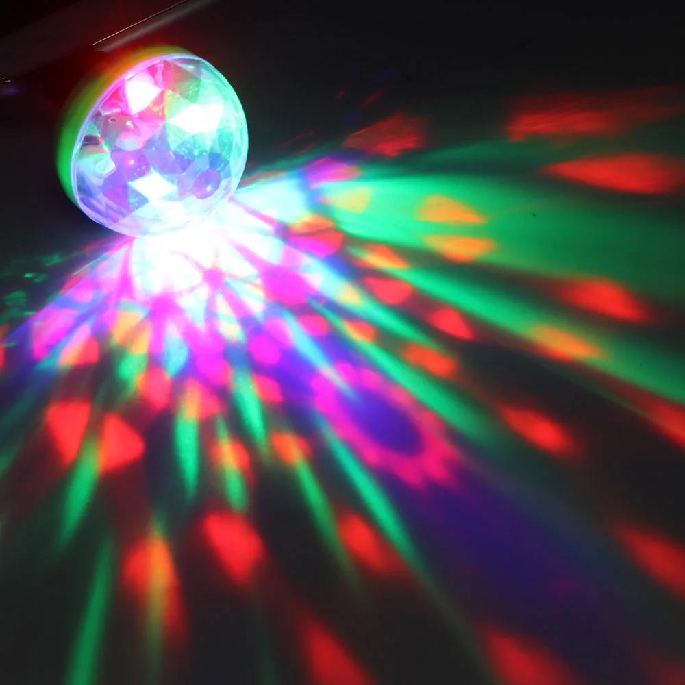 Светодиодное Освещение сцены USB шаровые огни красочные вращающиеся Звуковые УПРАВЛЕНИЯ светодиодный вспышки