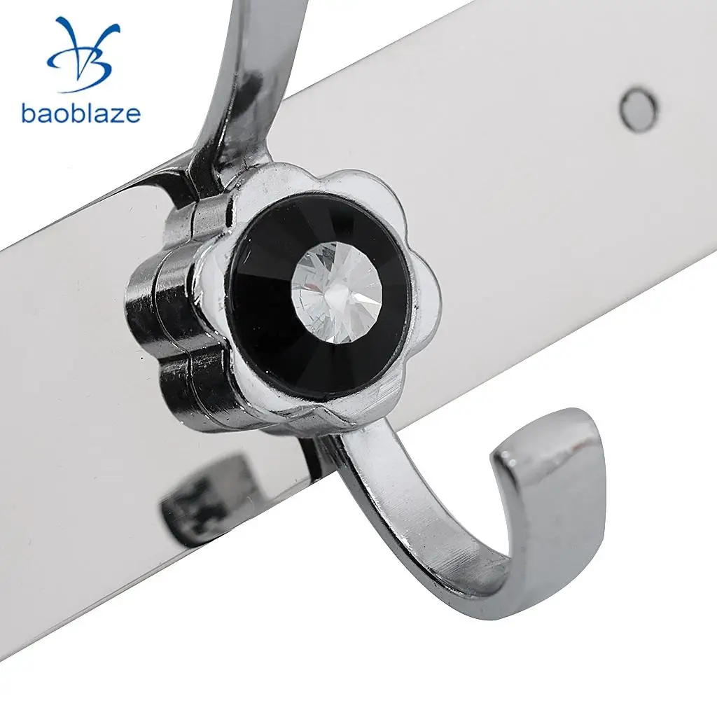 5-Hooks Hanger Hook Rail for Bathroom Towel Kitchenware Clothes Coat Wall Door Mounted Hooks	