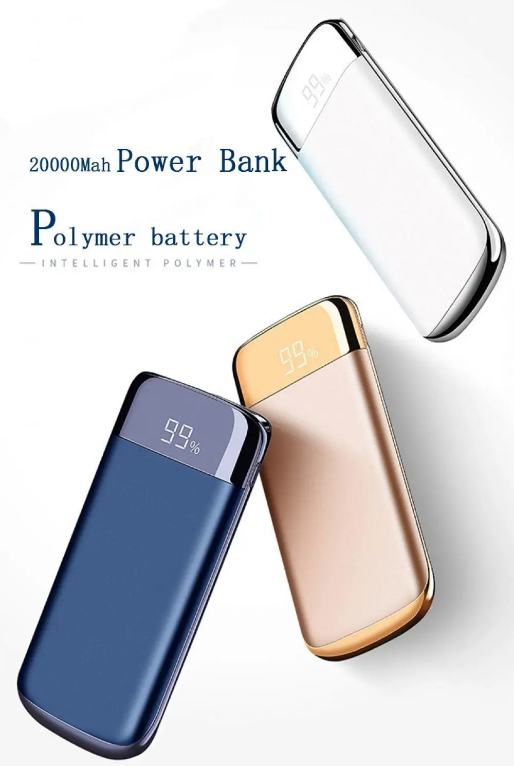 20000 мАч Внешний аккумулятор, внешний аккумулятор, 2 USB LC, внешний аккумулятор, портативное зарядное устройство для мобильного телефона, для Xiaomi Mi, iphone 8, 18650