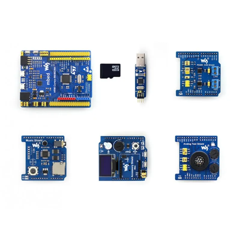 Макетная плата B STM32 набор из 3 экранов (OLED RTC AD/DA аудио кодек...) + ST LINK совместимый с