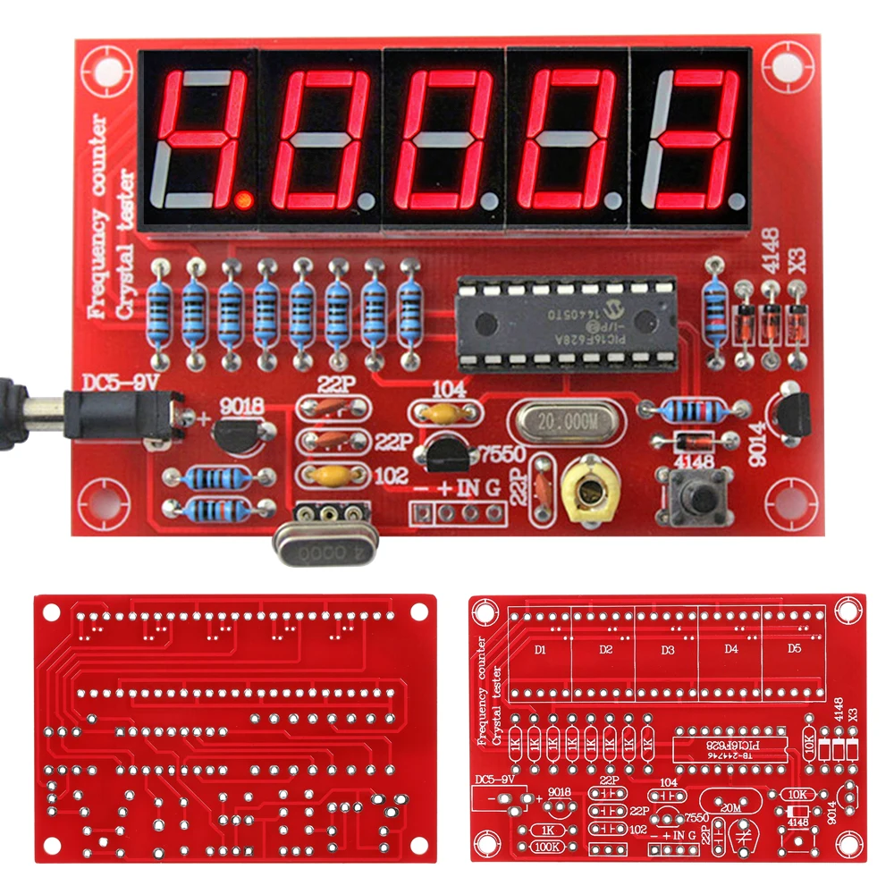 1 Гц-50 МГц счетчик частоты DIY Kit СВЕТОДИОДНЫЙ Цифровой Тестер Частотомер