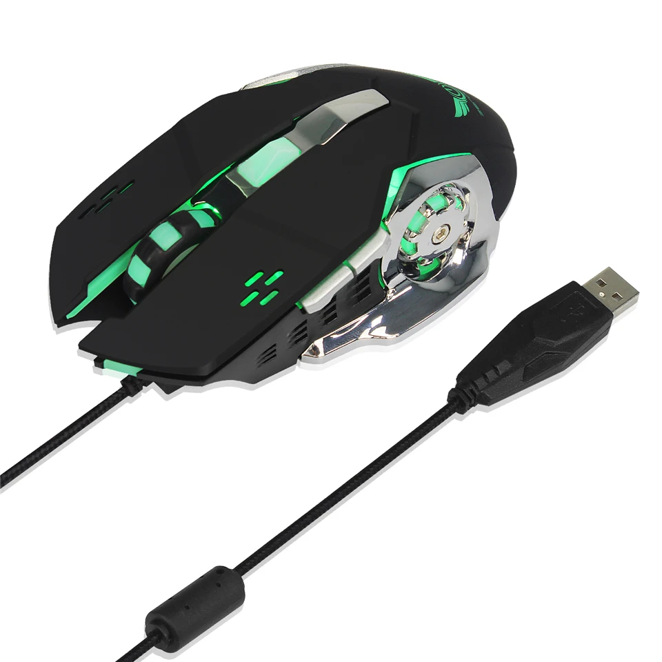 Gaming USB Mouse Macro Definition 4 Gear Adjustable 3200 DPI Aggravated Colorful Flash 1.5m Audible Mute Mouse For Desktop Game Gaming USB Mouse Macro Definition 4 Gear Adjustable 3200 DPI Aggravated Colorful Flash 1.5m Audible Mute Mouse For Desktop Game