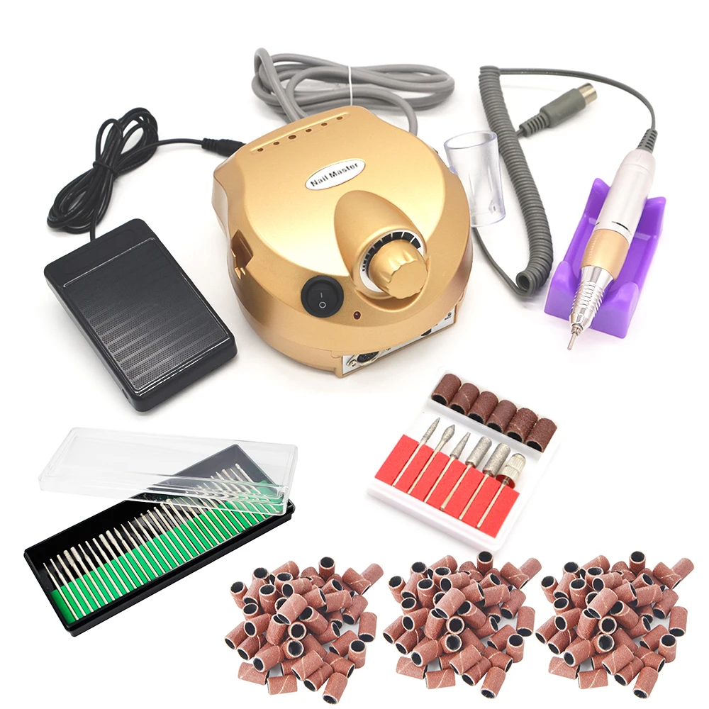 

35000Rpm Electric Nail Drill Manicure Set File Grey Nail Pen Machine Set Kit With EU Plug Free Shipping 100-240V