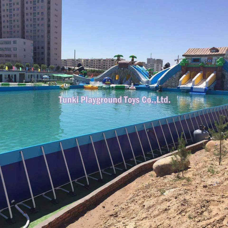 

giant collapsible metal frame swimming pool