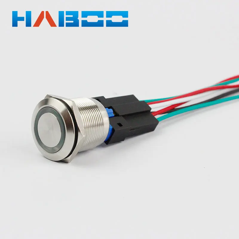

50pcs/lot electrical switch socket for dia.22mm metal switch connection socket with wires switch socket