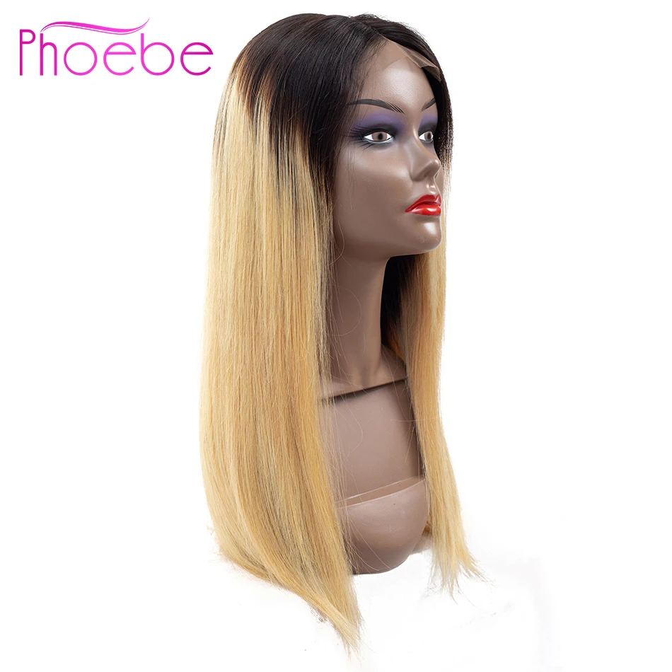

Phoebe 1B/27 Malaysia Straight Wigs 100% Human Hair No Smell No Tangle Free Shipping Remy Hair Lace Front Wigs For Black Women