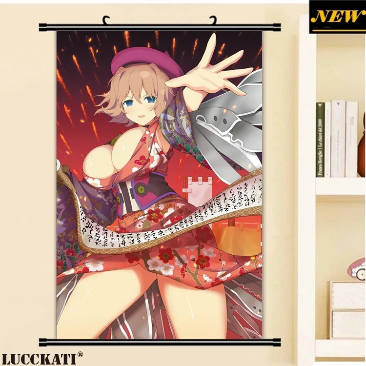 40X60 см Senran Kagura Burst, новая волна, Бикин, сексуальная, лоли, набивка, мультфильм, аниме, настенные фотообои плакат в рулоне, холст, живопись - Цвет: P