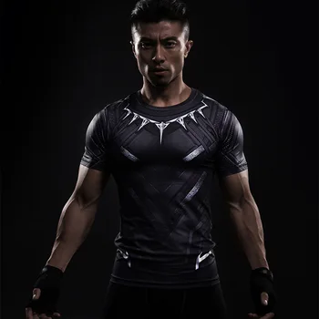 

Short Sleeve 3D T Shirt Men T-Shirt Male Crossfit Tee Captain America Superman tshirt Men Fitness Compression Shirt Punisher MMA