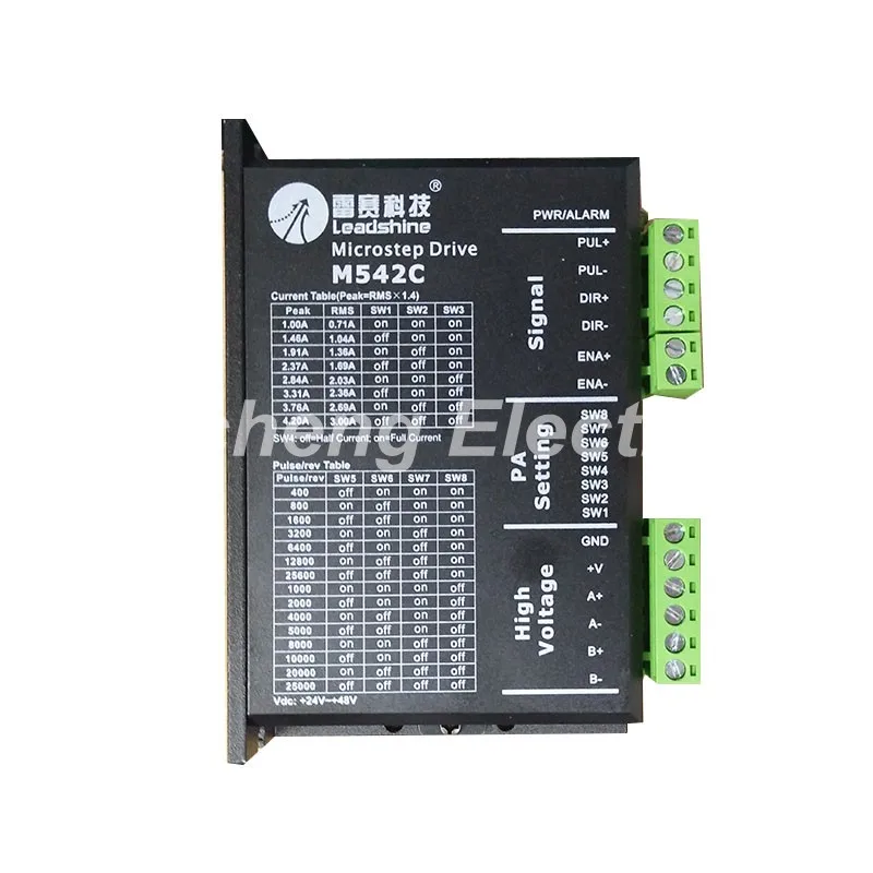 

Leadshine 2 Phase Analog Stepper Driver M542C Max 50 VDC 4.2A for Stepper Motor NEMA 23