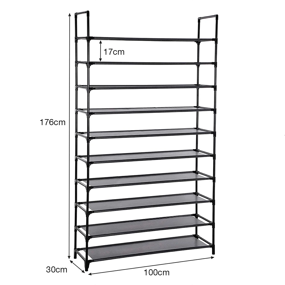 10 Layer Shoe Rack Nonwovens Steel Pipe Easy to install home Shoe cabinet Shelf Storage Stand Holder Space Saving Shoe Rack HWC 10 Layer Shoe Rack Nonwovens Steel Pipe Easy to install home Shoe cabinet Shelf Storage Stand Holder Space Saving Shoe Rack HWC