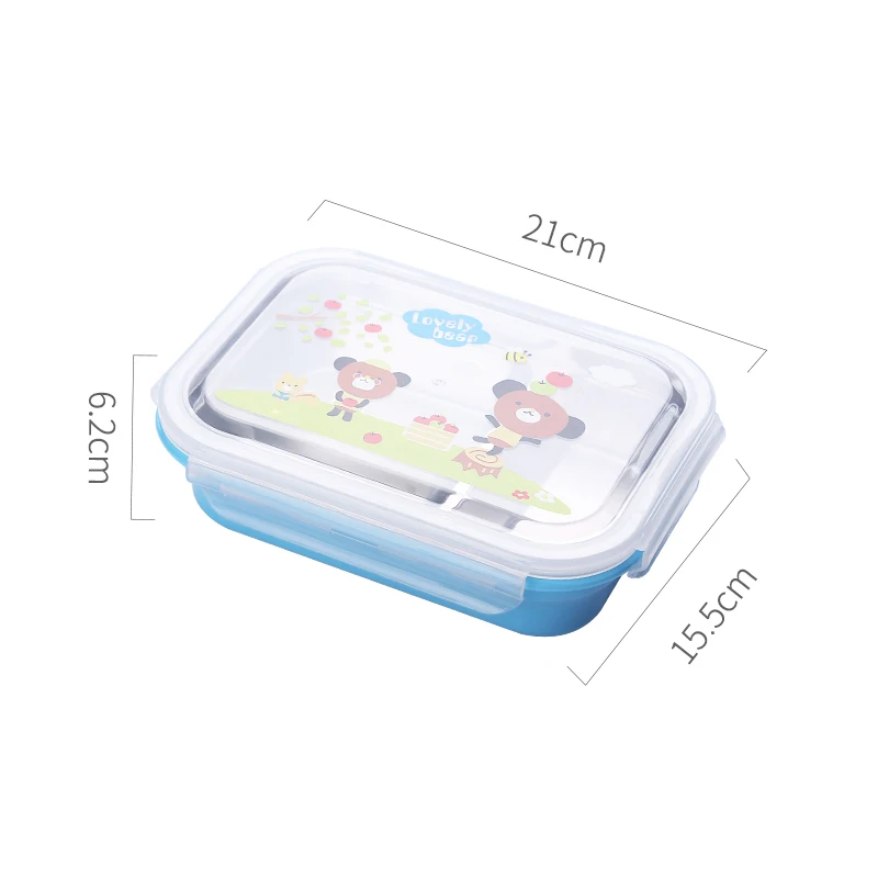 Дети ланч бокс 304 Нержавеющая Сталь Bento box японский контейнер для еды термос