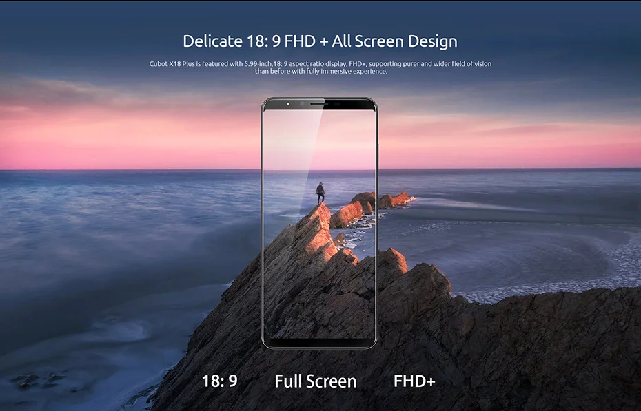 Cubot X18 плюс 4 ГБ+64 ГБ Памяти MT6750T Восьмиядерный Процессор 18:9 FHD + 1080 x 2160 5,99 дюймовый смартфон 4G LTE Оригинальный Android 8,0 Двойная Задняя Камера
