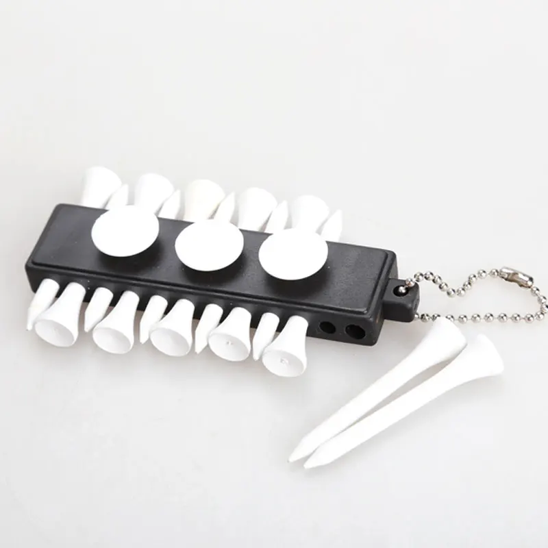12pcs Plastic Golf Tee Holder Carrier Golf Ball Tees with 3 Ball