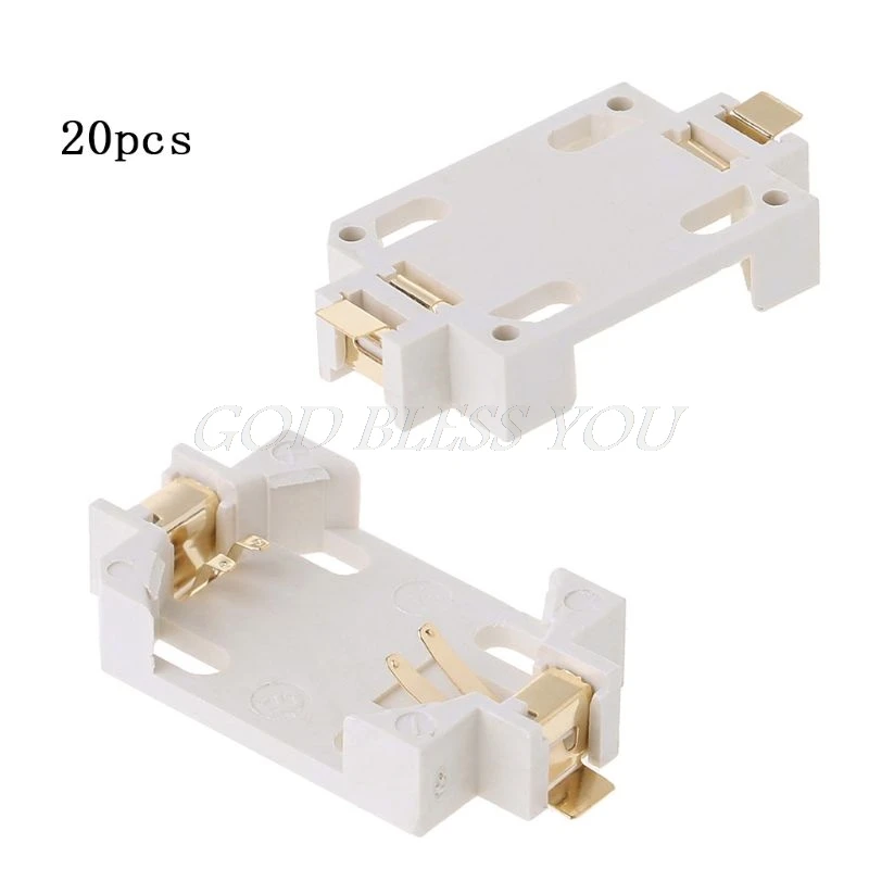 

20PCS White Housing CR2032 SMD Button Cell Phone Holder Socket Battery Case