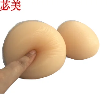 

800g/Pair/Beige Round headless split silica false breast Silicone Fake Boobs For Crossdresser