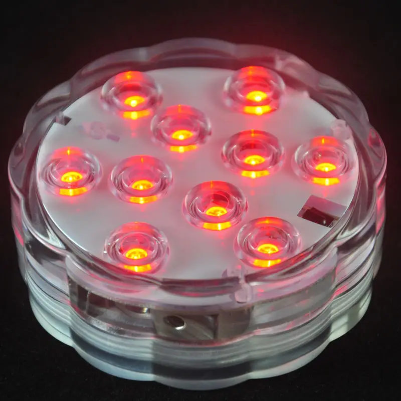 

1PC 10LED Submersible Candle Waterproof Remote Control Multicolor Floral Vase Base Light Wedding Party Christmas Home Decoratio