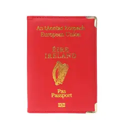 Простой Ирландии Держатель для паспорта и карточек кошелек из искусственной кожи чехол Protector Дорожная органайзер для паспорта