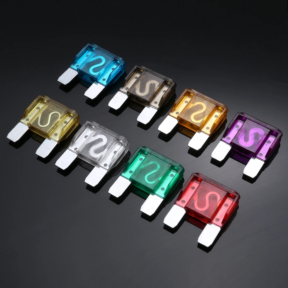 24pcs 8 Kinds Car Truck RV Electrical Fuse Kit Big Maxi Blade Fuse Assortment Set 20A-100A for Auto Car Suv Home