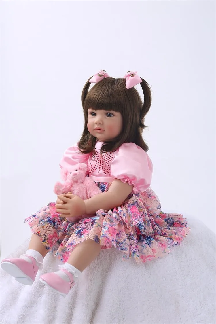 60CM Silicone Reborn Baby Doll Toys Princess Toddler Dolls Girls Brinquedos High Quality Limited Collection Dolls