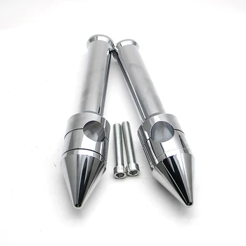 

Motorcycle Chrome 1" 25mm Diameter HandleBar Risers Universal For Harley Sportster Chopper Touring Cruisers