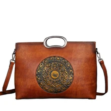 Nesitu модные A4 красный коричневый серый натуральная кожа растительного дубления офисные Для женщин сумка женская сумка M1158